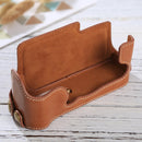 1/4 inch Thread PU Leather Camera Half Case Base for FUJIFILM X-E3(Brown)