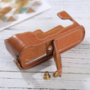 1/4 inch Thread PU Leather Camera Half Case Base for FUJIFILM X-E3(Brown)