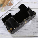 1/4 inch Thread PU Leather Camera Half Case Base for Olympus EM10(Black)