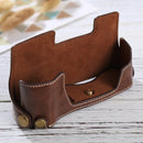 1/4 inch Thread PU Leather Camera Half Case Base for Olympus EM10(Coffee)