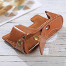 1/4 inch Thread PU Leather Camera Half Case Base for Olympus EM10(Brown)