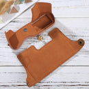 1/4 inch Thread PU Leather Camera Half Case Base for Olympus EM10(Brown)