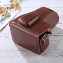 Full Body Camera PU Leather Case Bag for Nikon D3200 / D3300 / D3400 (18-55mm / 18-105mm Lens)(Coffee)