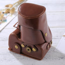 Full Body Camera PU Leather Case Bag for Nikon D3200 / D3300 / D3400 (18-55mm / 18-105mm Lens)(Coffee)