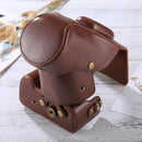 Full Body Camera PU Leather Case Bag for Nikon D3200 / D3300 / D3400 (18-55mm / 18-105mm Lens)(Coffee)