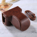 Full Body Camera PU Leather Case Bag with Strap for FUJIFILM X-A3 / X-A2/ X-M1 / X-A10 (16-50mm / 18-55mm / XF 35mm Lens)(Coffee)