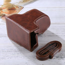 Full Body Camera PU Leather Case Bag with Strap for FUJIFILM X-A3 / X-A2/ X-M1 / X-A10 (16-50mm / 18-55mm / XF 35mm Lens)(Coffee)