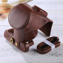 Full Body Camera PU Leather Case Bag with Strap for FUJIFILM XT10 / XT20 (16-50mm / 18-55mm Lens)(Coffee)