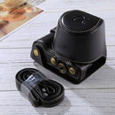 Full Body Camera PU Leather Case Bag with Strap for Sony A5100 / A5000 / NEX-3N (16-50mm / 40.5mm Lens)(Black)