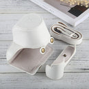 Full Body Camera PU Leather Case Bag with Strap for Sony A5100 / A5000 / NEX-3N (16-50mm / 40.5mm Lens) (White)