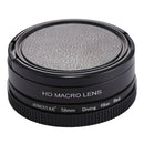 58mm 16X Macro Lens + Red Diving Lens Filter with Lens Cover + Lens Filter Ring Adapter + String + Cleaning Cloth for GoPro HERO6 /5 Dive Housing