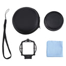 58mm 16X Macro Lens + Red Diving Lens Filter with Lens Cover + Lens Filter Ring Adapter + String + Cleaning Cloth for GoPro HERO6 /5 Dive Housing