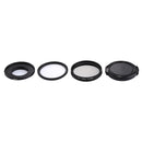 JSR-2057 4 in 1 40.5mm UV + CPL Lens Filter Kits with Ring Adapter + Lens Cover for SJCAM SJ7