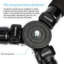 TRIOPO GS2808 Camcorder Photography No Axial Carbon Fiber Tripod Mount Holder with Ball Head, Load: 15KG