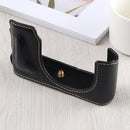 1/4 inch Thread PU Leather Camera Half Case Base for Leica DLUX TYP 109 (Black)