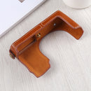 1/4 inch Thread PU Leather Camera Half Case Base for Leica DLUX TYP 109 (Brown)