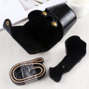 Full Body Camera PU Leather Case Bag with Strap for Sony A6400 / ILCE-A6400 (Black)