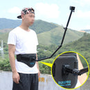 RUIGPRO Waist Belt Mount + Selfie Stick for GoPro HERO10 Black / HERO9 Black / HERO8 Black / HERO7 /6 /5 /5 Session /4 Session /4 /3+ /3 /2 /1, DJI OSMO Pocket, Insta360 ONE X, Ricoh Theta S/Theta V/Theta SC36 and Other Panorama Action Cameras
