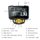 inskam112 IP67 1080P HD Digital 4.3 inch Display Screen Handheld Endoscope Industrial Home Endoscopes with 6 LEDs, Snake Tube Length: 1m