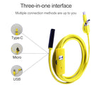 IP76 Waterproof 2.0 Mega Pixel HD Industrial Pipe Mobile Phone Endoscope Camera with USB + Micro USB + Type-C Interface, Length: 1m