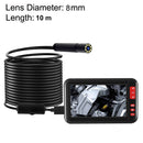 F200 4.3 Inch Screen Display HD1080P Snake Tube Inspection Endoscope with 8 LEDs, Length: 10m, Lens Diameter: 8mm, Mild Line