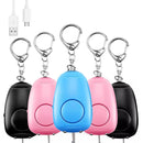 BJY-08 130dB Dual Bright LEDs Personal Alarm Women Self-Defense Alarm (Pink)