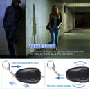 BJY-08 130dB Dual Bright LEDs Personal Alarm Women Self-Defense Alarm (Blue)