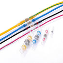 100 PCS AWG16-14 1.5-2.5mm Seal Heat Shrink Butt Wire Connectors Blue Terminals Solder Sleeve(Blue)