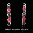 100 PCS AWG22-18 0.5-1.5mm Seal Heat Shrink Butt Wire Connectors Red Terminals Solder Sleeve(Red)