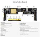 Waveshare SIM8202G-M2 5G Snapdragon X55 Multi Mode Multi Band 5G/4G/3G Module Expand Board for Jetson Nano, EU Plug
