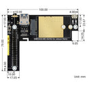 Waveshare SIM8200EA-M2 5G Snapdragon X55 Multi Mode Multi Band 5G/4G/3G Module Expand Board for Jetson Nano, US Plug