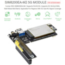 Waveshare SIM8200EA-M2 5G Snapdragon X55 Multi Mode Multi Band 5G/4G/3G Module Expand Board for Jetson Nano, EU Plug