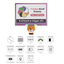 Waveshare 4.01 inch ACeP 640x400 Pixel 7-Color E-Paper E-Ink Raw Display, without PCB