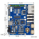 Waveshare Compute Module Dual Gigabit Ethernet Base Board for Raspberry Pi CM4