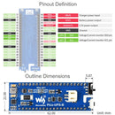Waveshare UPS Module Uninterruptible Power Supply 600mAh Li-Po Battery Module Stackable Board for Raspberry Pi Pico