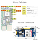 Waveshare Multi Band 2G GSM / GPRS LBS A7670E LTE Cat-1 HAT for Raspberry Pi, for Europe, Southeast Asia, West Asia, Africa, China, South Kor