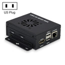 Waveshare Mini IO Board Lite Ver Mini-Computer Base Box with Metal Case & Cooling Fan for Raspberry Pi CM4(US Plug)