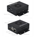 Waveshare Mini IO Board Lite Ver Mini-Computer Base Box with Metal Case & Cooling Fan for Raspberry Pi CM4(EU Plug)