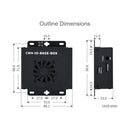 Waveshare Mini IO Board Lite Ver Mini-Computer Base Box with Metal Case & Cooling Fan for Raspberry Pi CM4(EU Plug)
