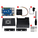Waveshare Mini IO Board Lite Ver Mini-Computer Base Box with Metal Case & Cooling Fan for Raspberry Pi CM4(EU Plug)