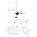 Waveshare 4.3 inch Screen Raspberry Pi Microscope Kit 12MP Camera Module with Bracket, US Plug