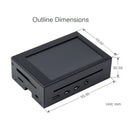 Waveshare 3.5 inch Display Aluminum Alloy Case for Raspberry Pi 4 (Black)