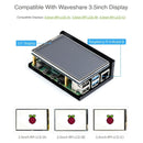 Waveshare 3.5 inch Display Aluminum Alloy Case for Raspberry Pi 4 (Black)