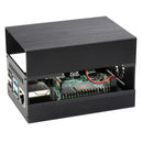 Waveshare Stripe Aluminum Cooling Case for Raspberry Pi 4, Built-In Active Radiator with Fins(Black)