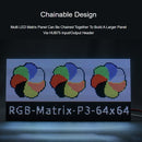 Waveshare RGB Full-Color LED Matrix Panel, 3mm Pitch, 64 x 64 Pixels, Adjustable Brightness