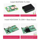 WAVESHARE Aluminum Heatsink for Raspberry Pi CM4, with Antenna Notch (Black)
