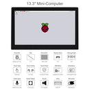 Waveshare 13.3 inch Mini-Computer Powered by Raspberry Pi 3A+, HD Touch Screen(US Plug)