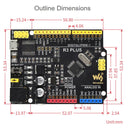 Waveshare R3 PLUS MCU ATMEGA328P Microcontroller Development Board, Arduino-Compatible