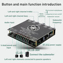 TPA7498e Power Amplifier Board Bluetooth Module Stereo 2.1 Audio Treble and Bass Control Subwoofer