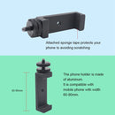 STARTRC 1/4 inch Screw Hole Dual-layer Cold-shoe Phone Clamp Holder for Insta360 ONE / ONE X / EVO, iPhone, Galaxy, HTC, Sony and other Smartphones(Black)